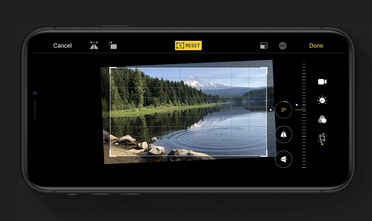 Immagine stampa degli strumenti per la modifica dei video in Foto di iOS 13