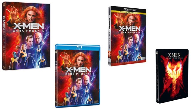  X-Men: Dark Phoenix nei formati Home Video DVD, Blu-ray, 4K Ultra HD e Steelbook
