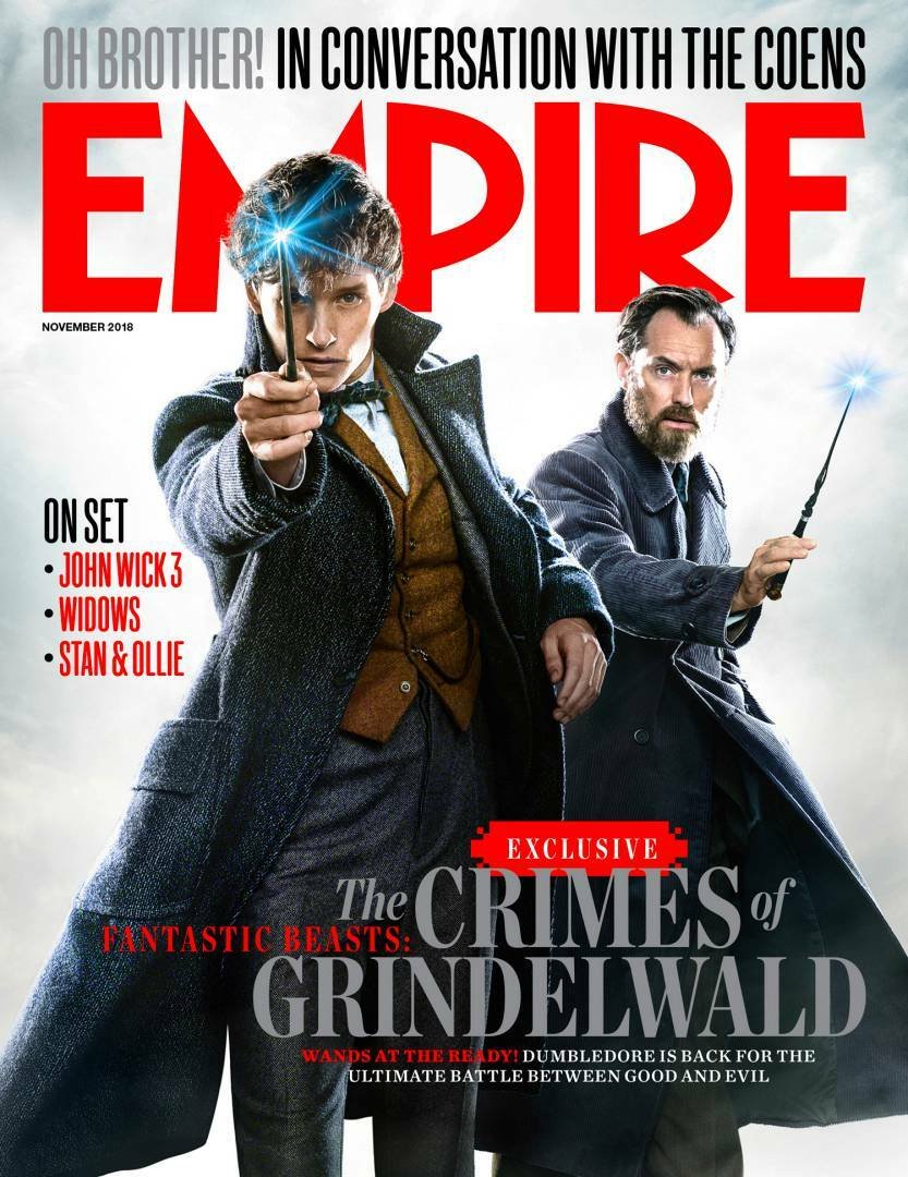 La cover di Empire Magazine dedicata ad Animali Fantastici 2