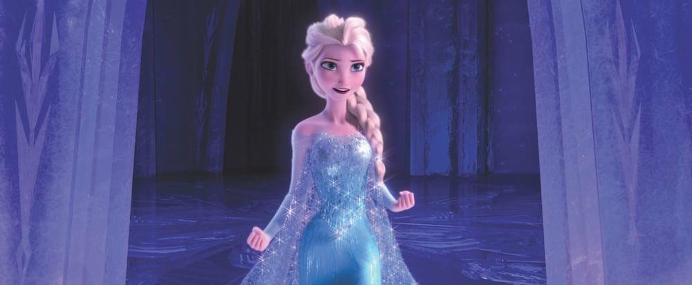 Elsa in una scena di Frozen
