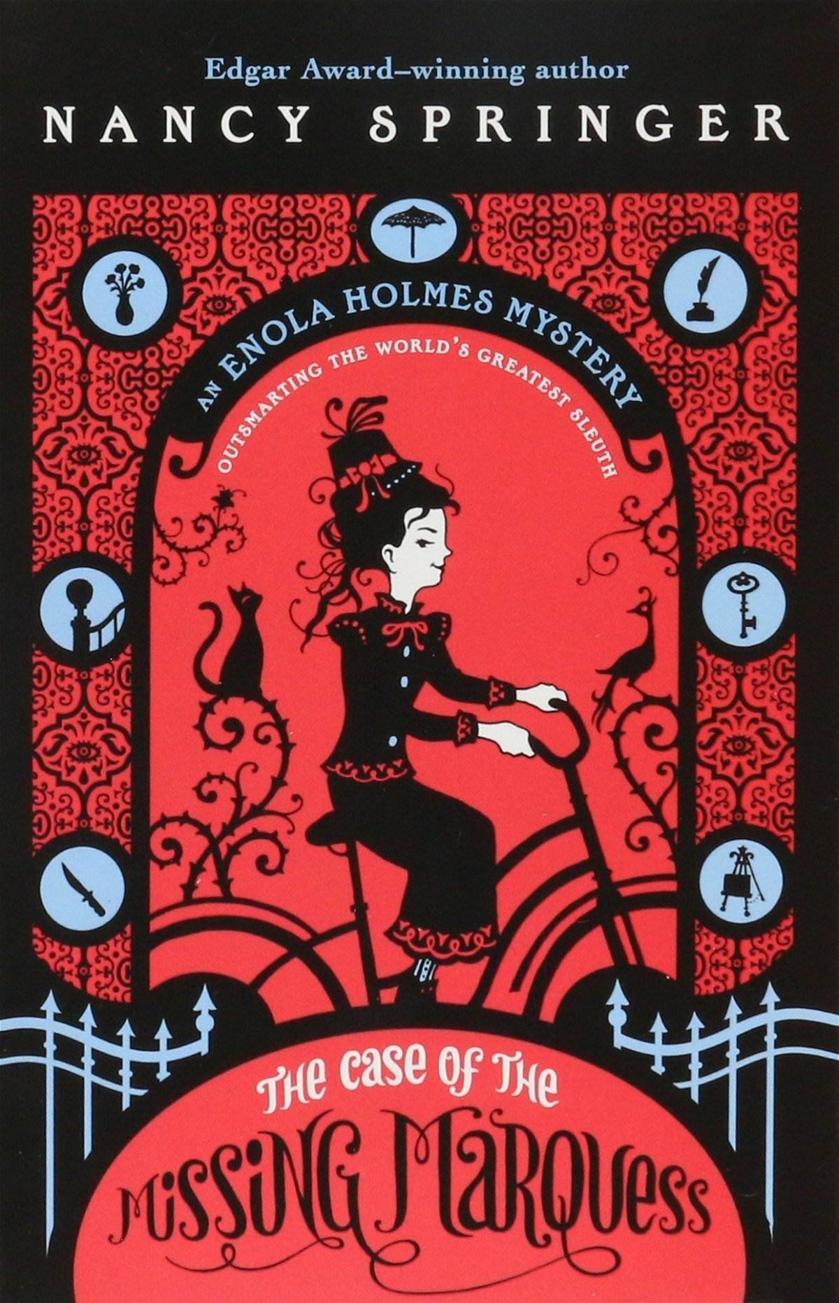 La copertina del primo libro de I misteri di Enola Holmes
