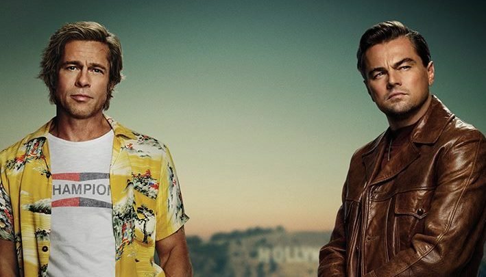 Brad Pitt e Leonardo DiCaprio in C'era una volta... a Hollywood