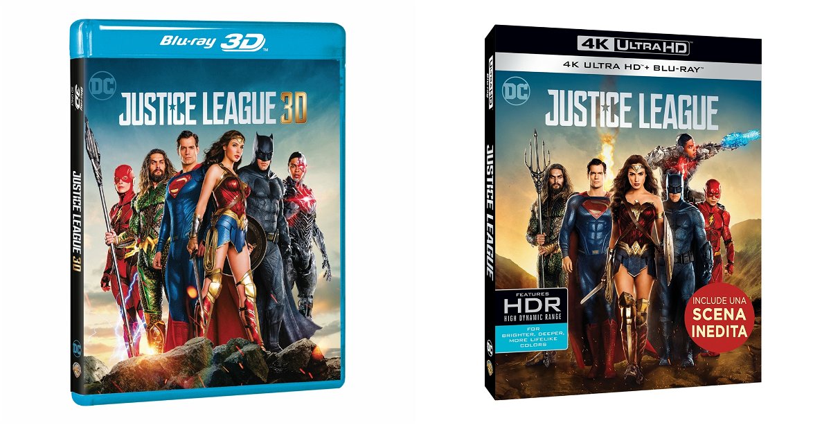 Le edizioni Blu-ray 3D e 4K Ultra HD di Justice League