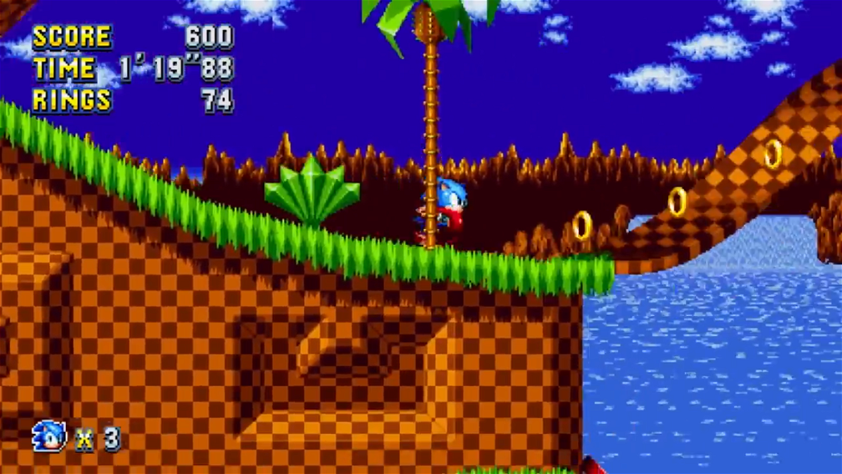 Il primo livello di Sonic, la Green HIll Zone
