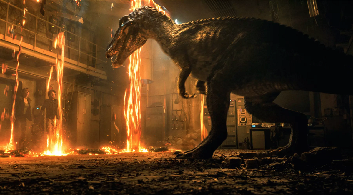 Il Baryonyx in una scena del nuovo Jurassic World