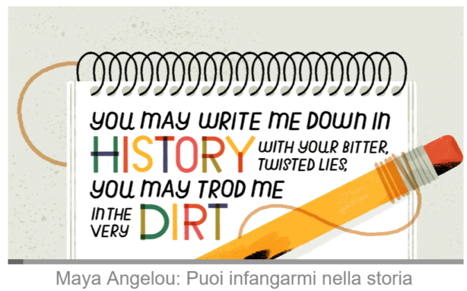 Il video Doodle di Google dedicato alla poesia I Still Rise di Maya Angelou