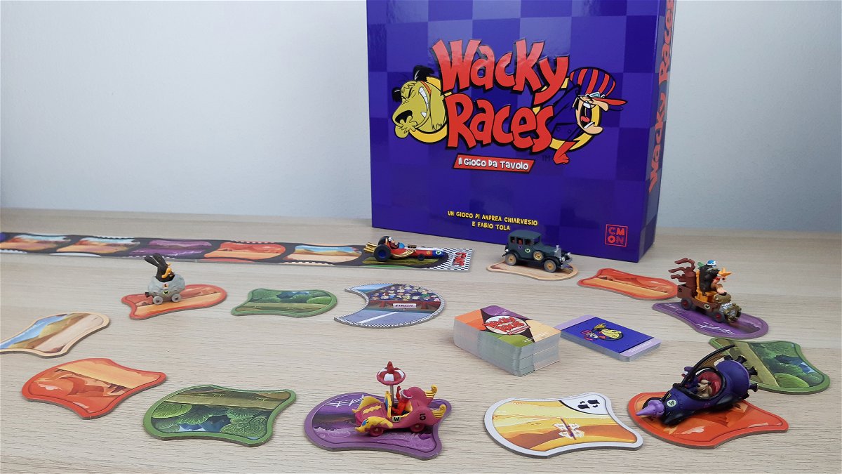 Il tabellone del gioco da tavolo delle Wacky Races