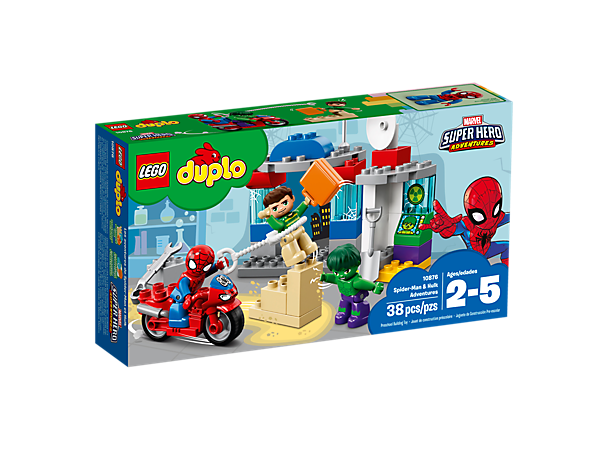 Dettagli del box del set Le avventure di Spider-Man e Hulk di LEGO