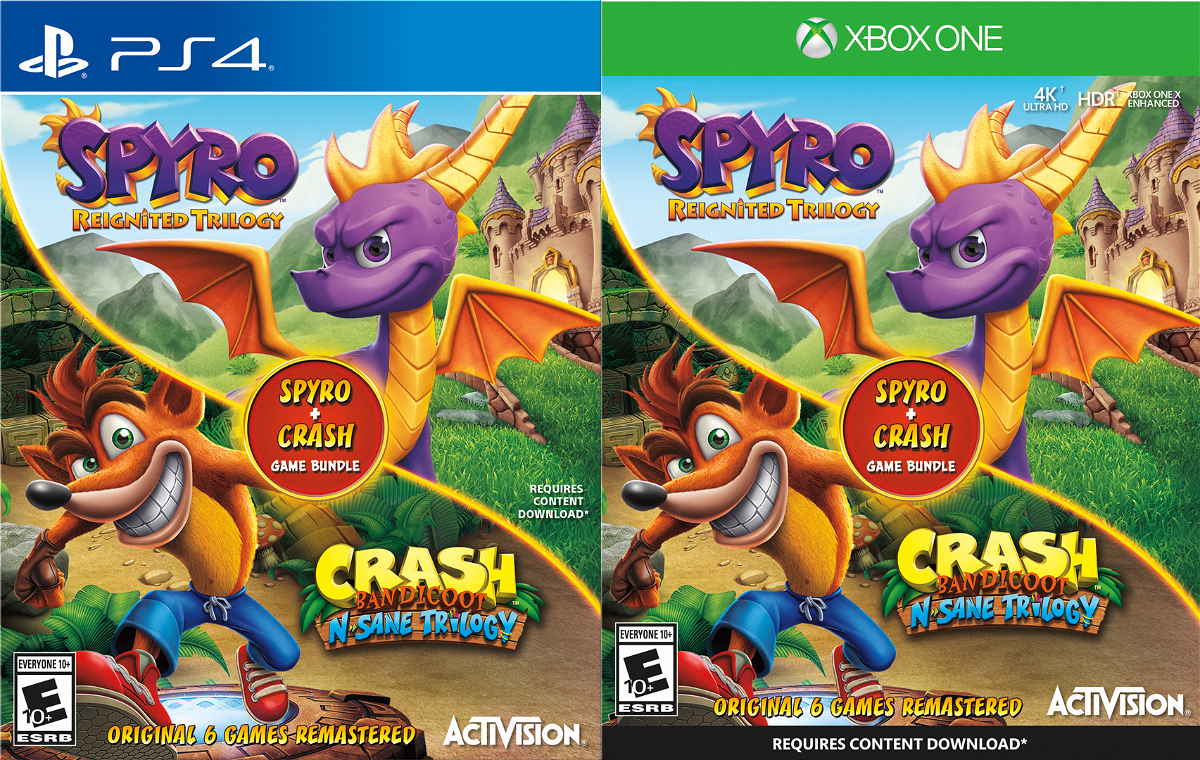 La possibile boxart del bundle dedicato a Spyro e Crash