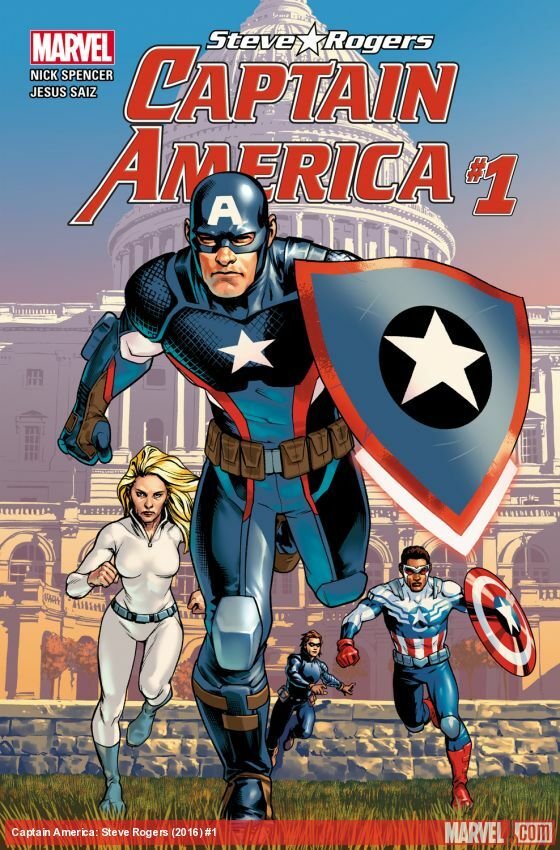 La cover del primo nimero di Capitan America: Steve Rogers