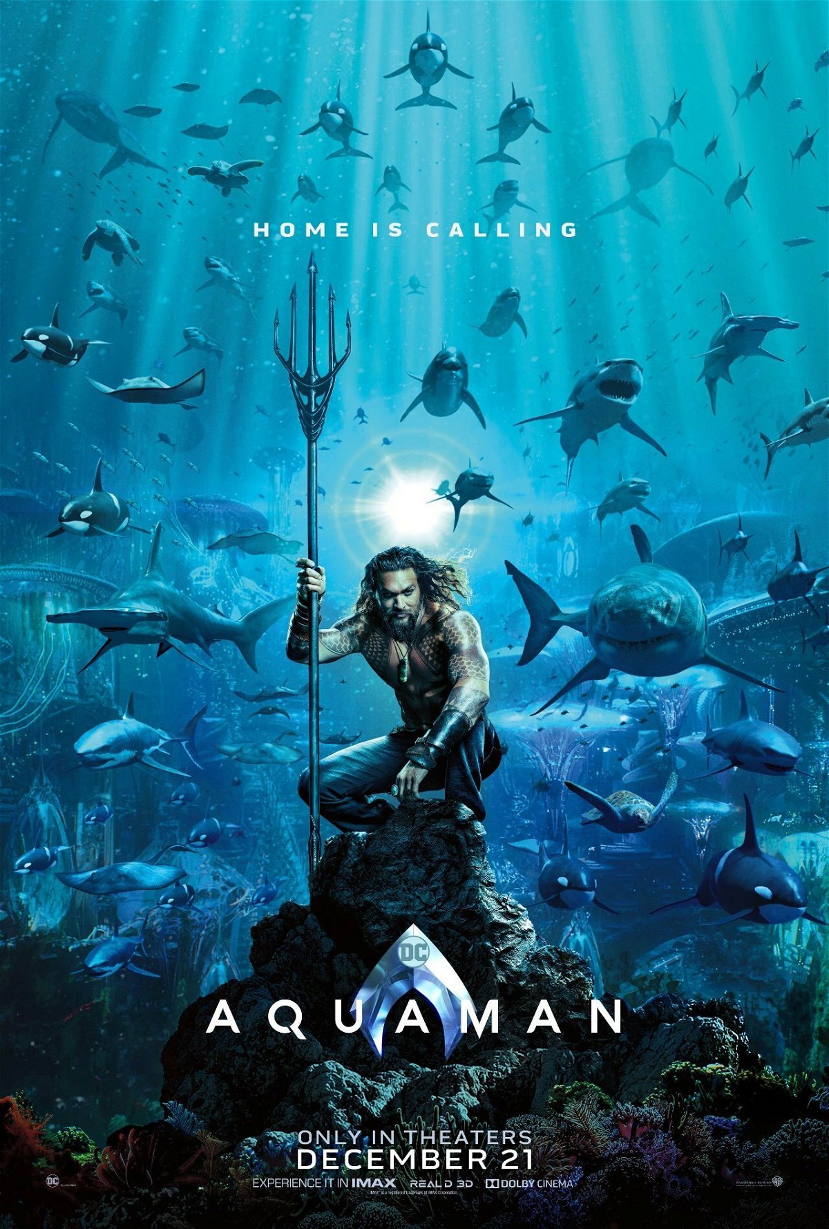Il poster ufficiale di Aquaman