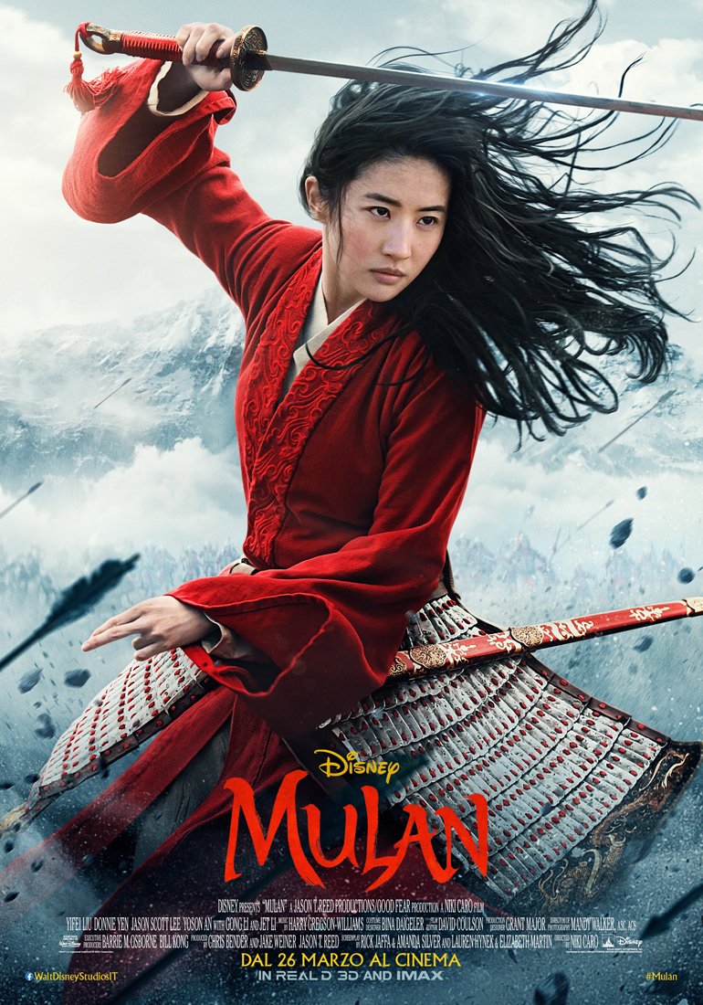 Mulan brandisce la spada nel poster italiano