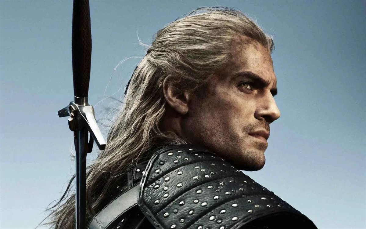 Henry Cavill in un poster di The Witcher