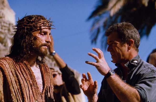 Mel Gibson sul set de La passione di Cristo