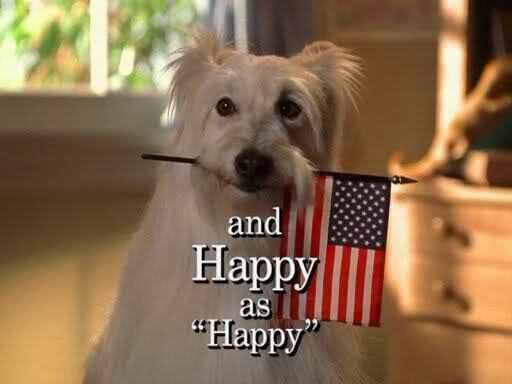Il cagnolino Happy (interpretato da Happy) nella sigla di Settimo Cielo