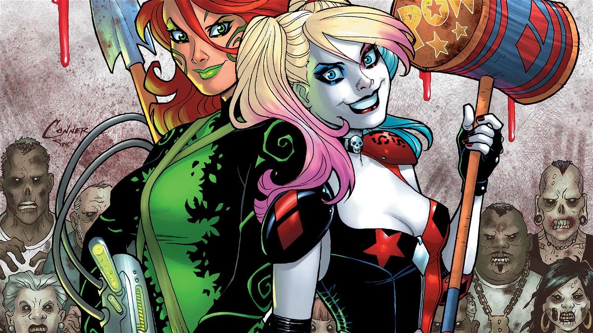 Harley Quinn con Poison Ivy in un'immagine estrapolata dai fumetti a loro dedicati