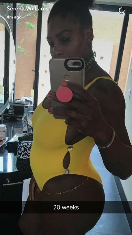 Serena Williams incinta del suo primo figlio su Snapchat
