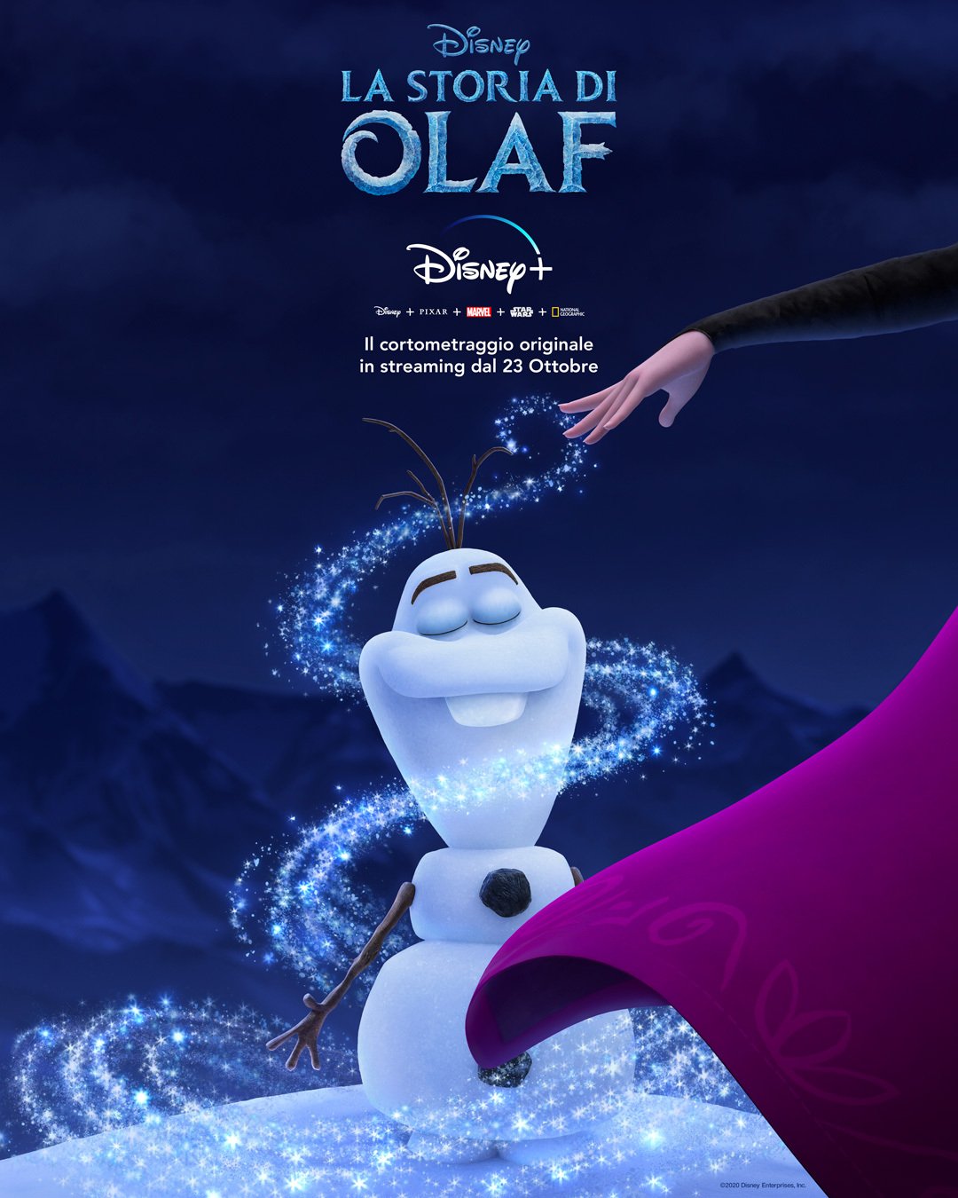 Olaf: il poster del cortometraggio Disney a lui dedicato