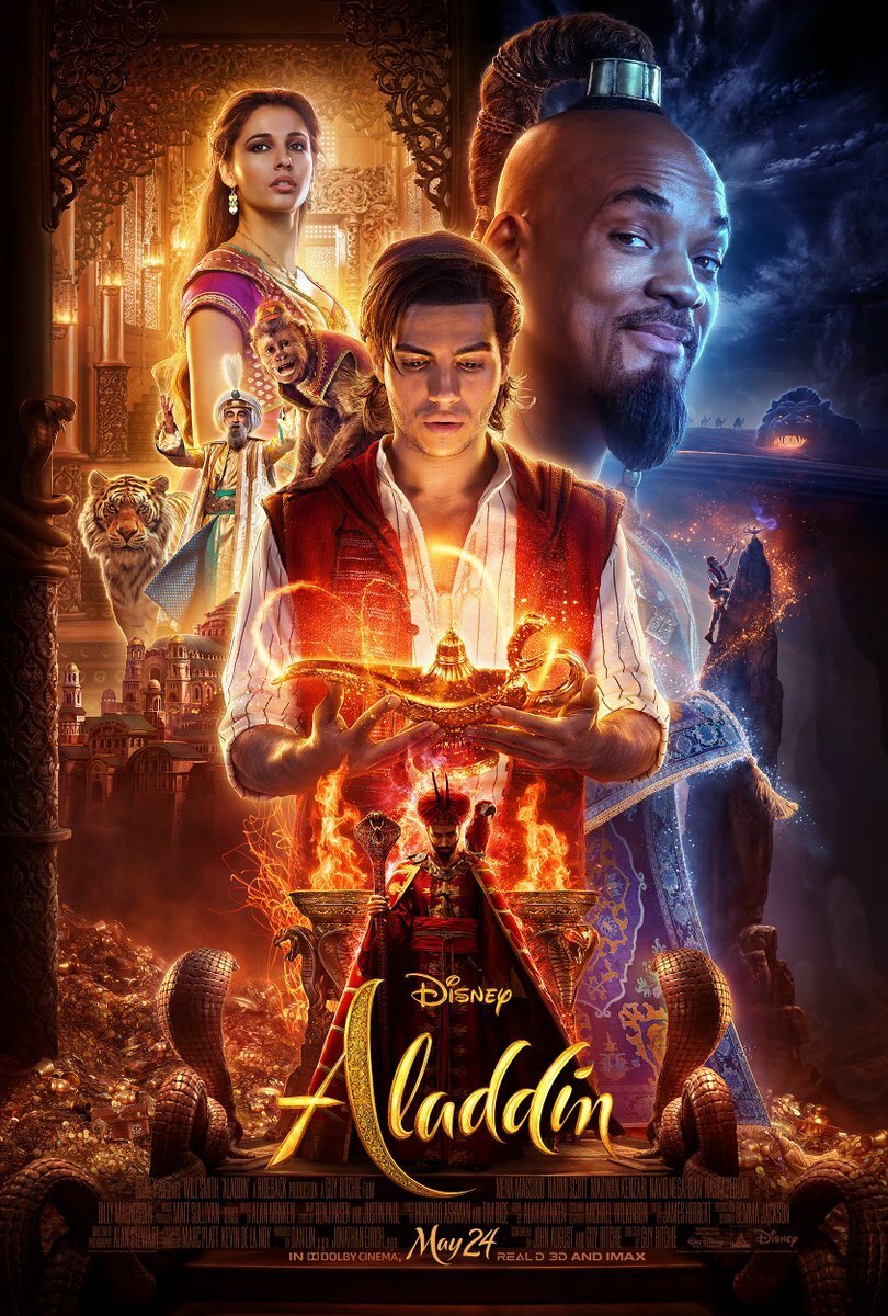 I protagonisti di Aladdin nel poster ufficiale del film