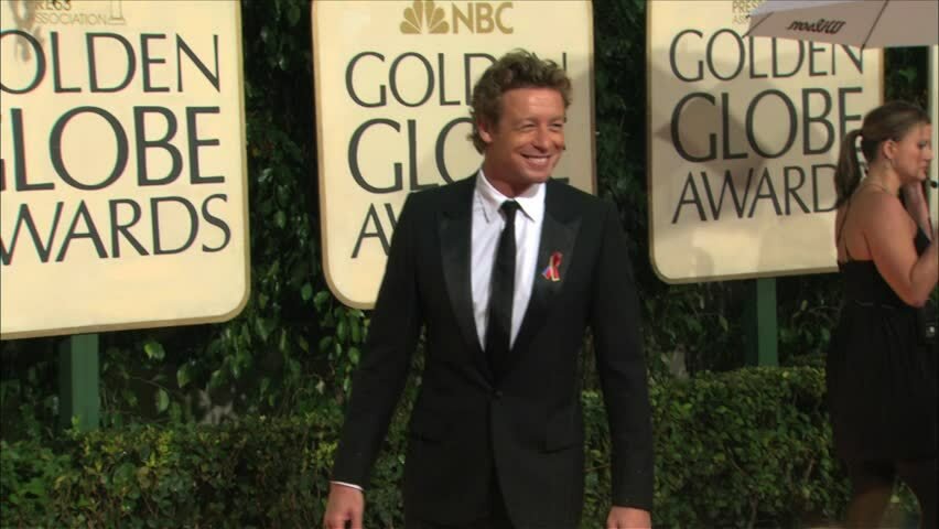 L'attore Simon Baker alla cerimonia dei Golden Globe