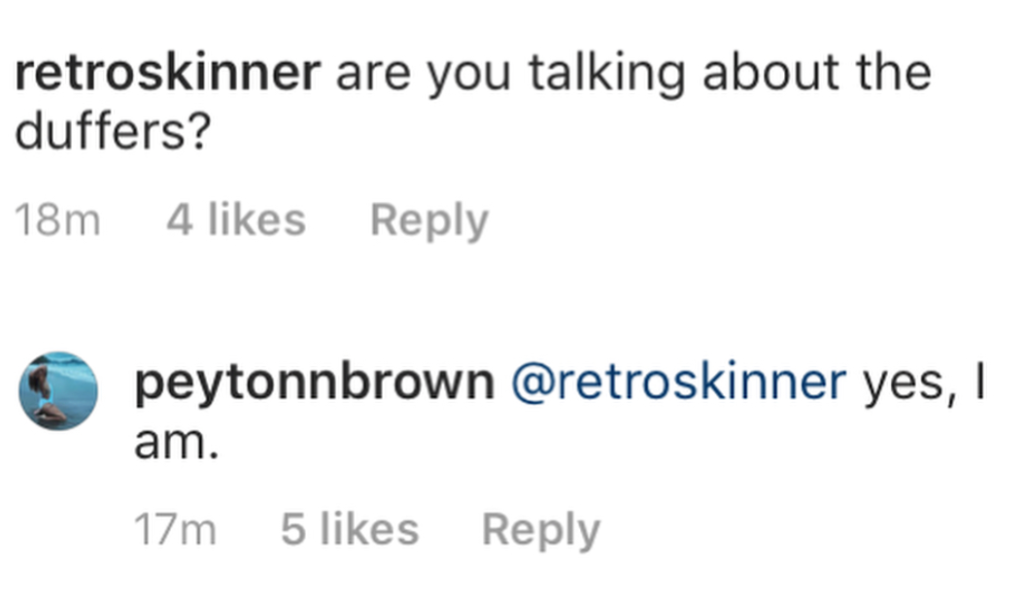 Peyton Brown accusa i fratelli Duffer su Instagram