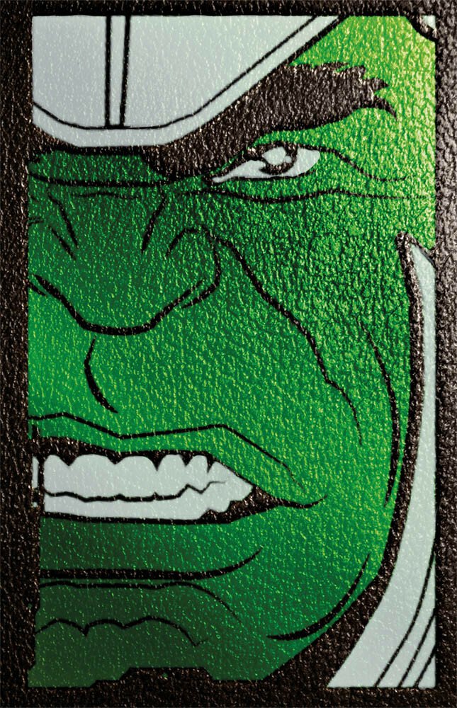 Copertina con viso di Hulk