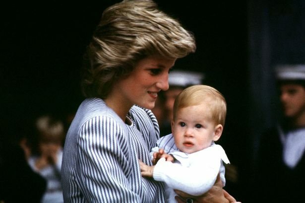 Lady Diana con il Principe Harry da piccolo