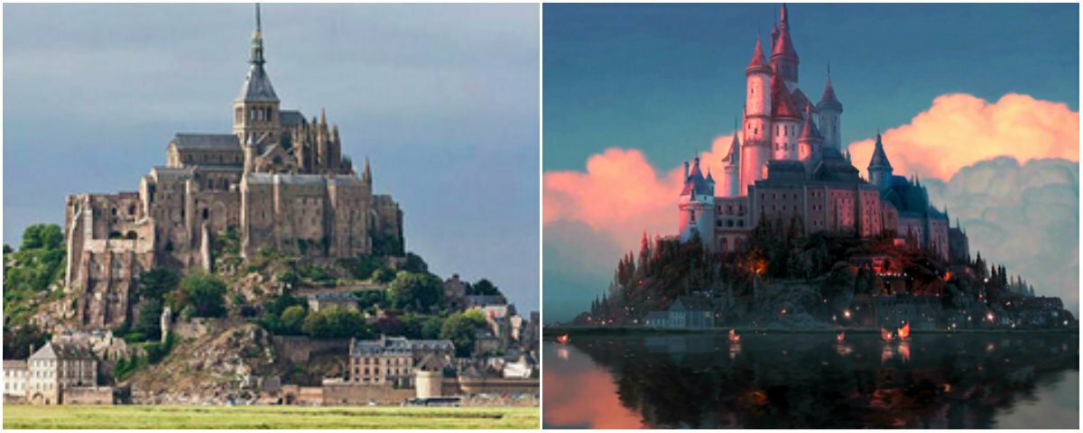 Il castello di Rapunzel è ispirato da quello di Mont Saint Michel