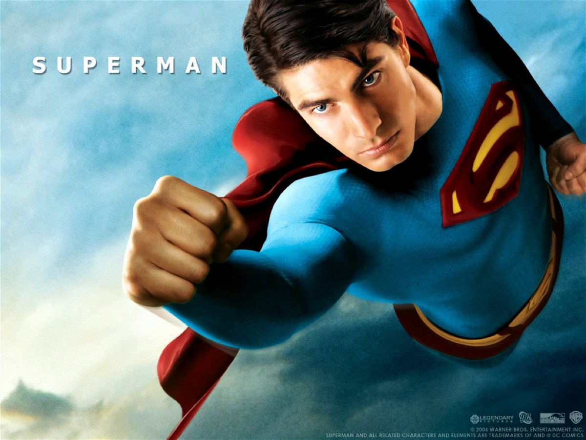 Brandon Routh nel ruolo di Clark Kent indossa il costume di scena di Superman Returns