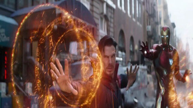Clicca per vedere l'immagine originale Doctor Strange e Iron Man nello spot di Infinity War