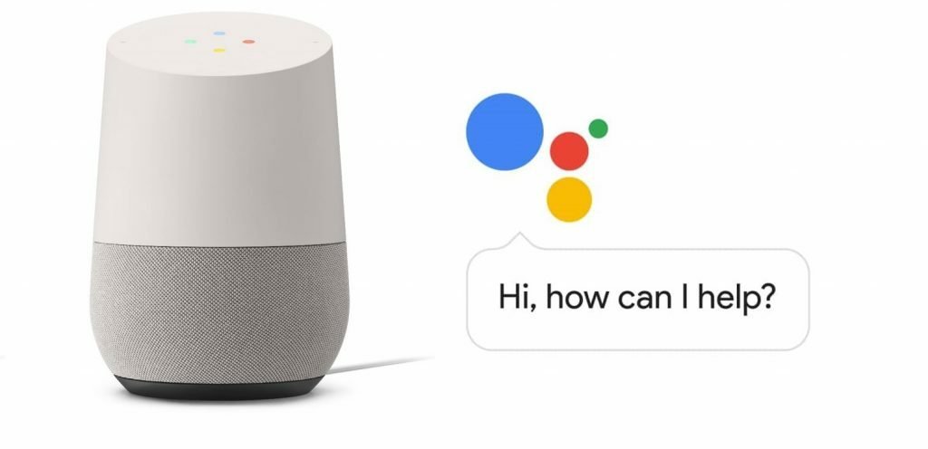 Google Home e il logo di Google Assistant