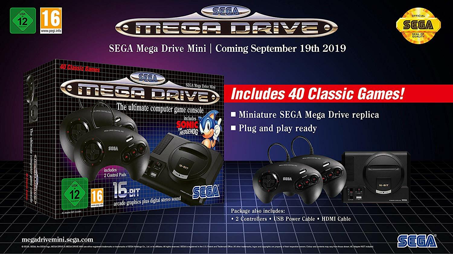 La confezione del SEGA Mega Drive Mini