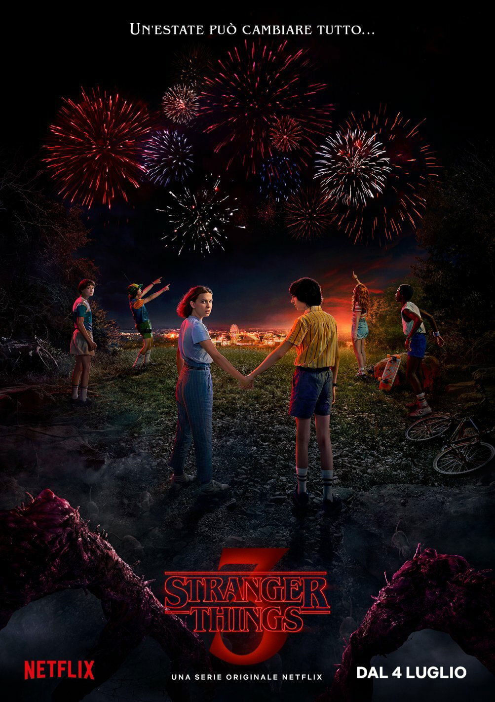 Clicca per vedere l'immagine originale La locandina della terza stagione di Stranger Things