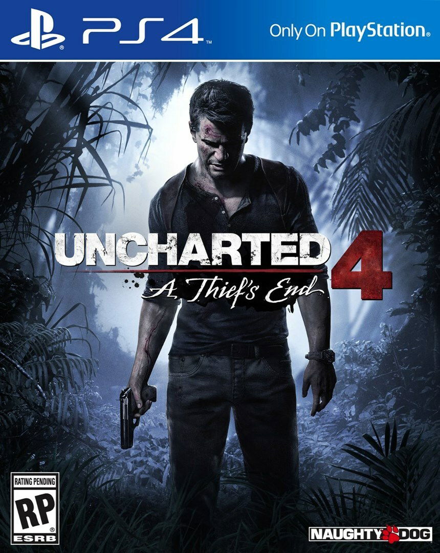 Nathan Drake nella copertina di Uncharted 4