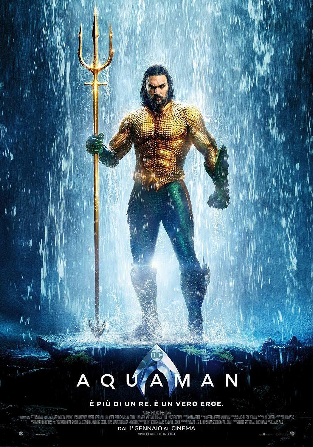 Il poster italiano del film Aquaman