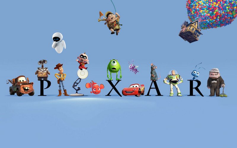 Molti dei protagonisti dei film con il logo Pixar