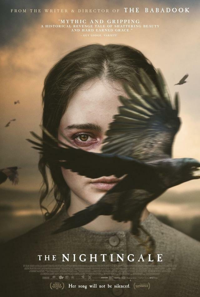 Aisling Franciosi al centro del poster ufficiale di The Nightingale