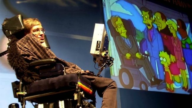 Stephen Hawking e la sua controparte ne I Simpson 