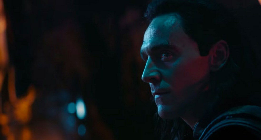 Clicca per vedere l'immagine originale Lo sguardo di Loki in Avengers: Infinity War