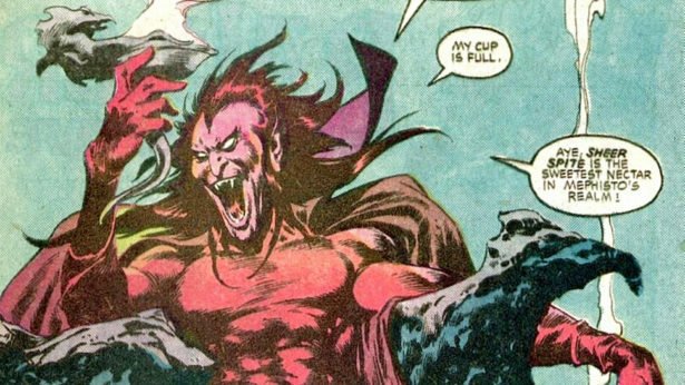 Mephisto in una vignetta di un fumetto Marvel