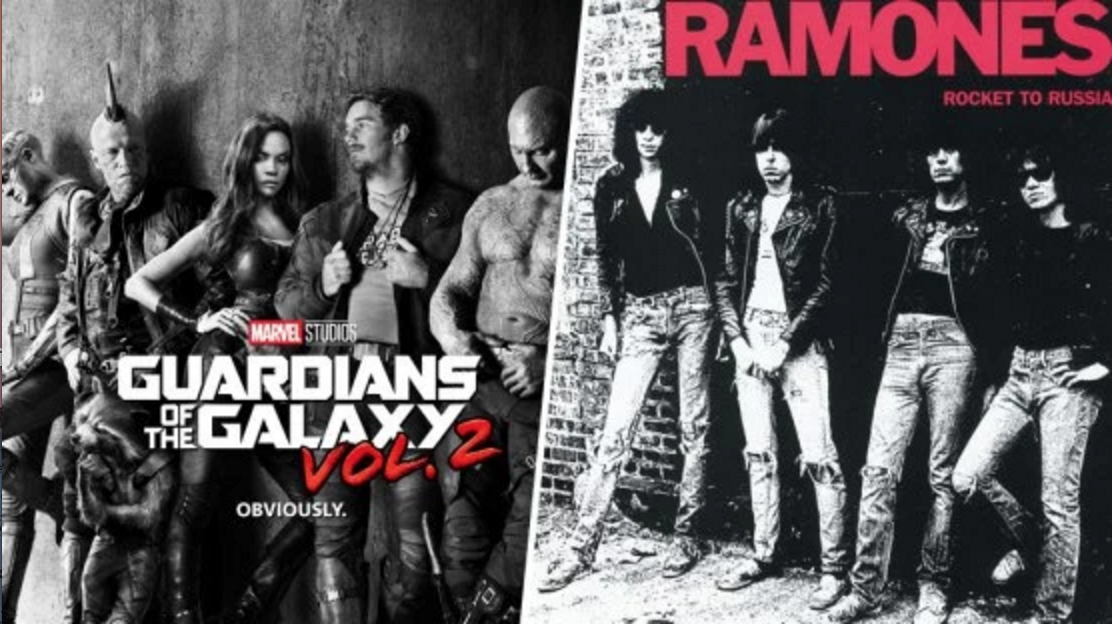 Confronto tra il teaser poster e la copertina dell'album Rocket to Russia dei Ramones