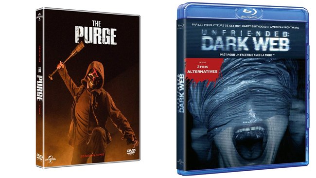 Unfriended: Dark Web nel formato Blu-ray e The Purge - Stagione 1 nel formato DVD