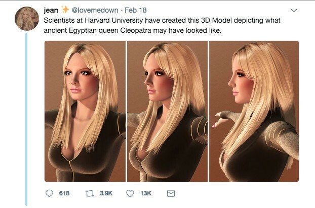 Cleopatra in versione moderna sarebbe la copia di Britney Spears
