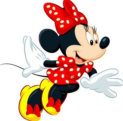 Minnie Mouse mentre sta correndo