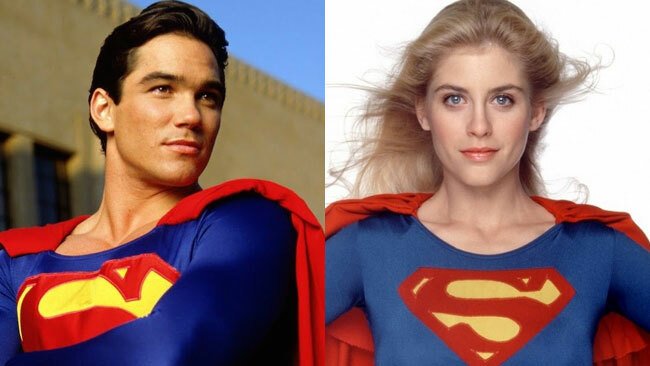 Dean Cain nel ruolo di Superman ed Helen Slater in costume da Supergirl