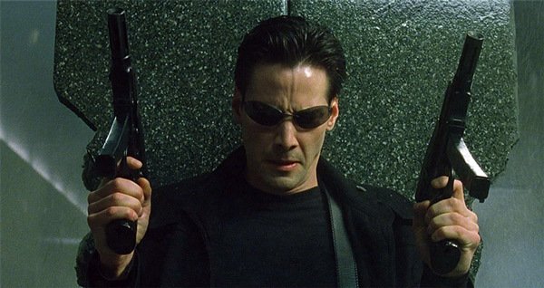 Una sequenza di Matrix con protagonist Neo