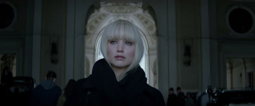 Red Sparrow, Jennifer Lawrence in una scena del film