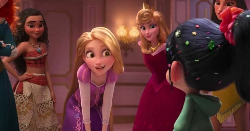 Le principesse Disney e Vanellope chiacchierano