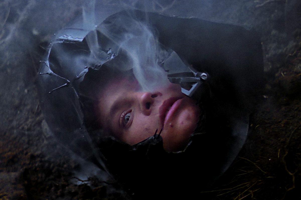 Immagine di Luke nell'elmo di Vader