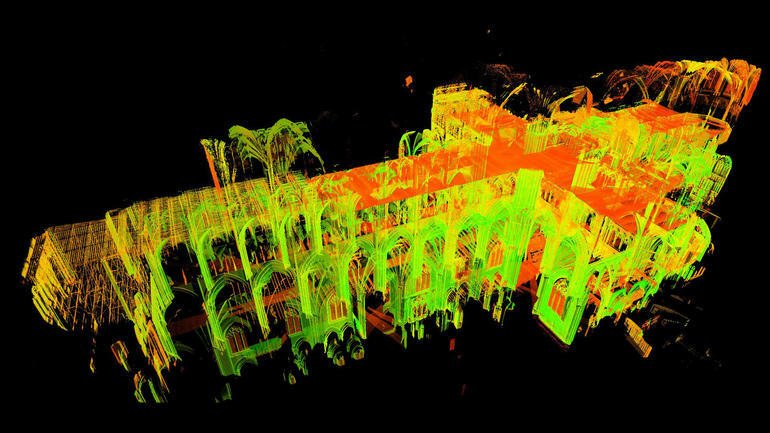 Notre Dame realizzata in 3D tramite scansione